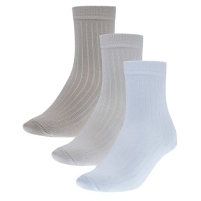 4F USOCU258 Kids Casual Crew Socks 3-Pack, Multicolor2