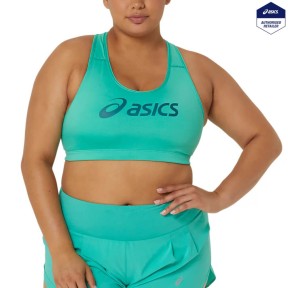 Asics Core Asics Logo Bra, Aurora Green/Rich Teal