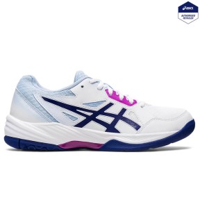 Asics Gel-Task 3 Women's Indoor Shoes, White/Dive Blue