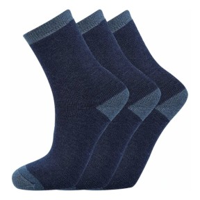 Endurance Lime 3-Pack Kids Socks, Navy