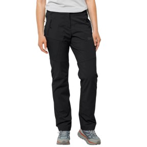 Jack Wolfskin Glastal Tall L Women's Softshell Pants, Black