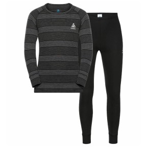 Odlo Active Warm Eco Kids Base Layer Set, Black/Grey