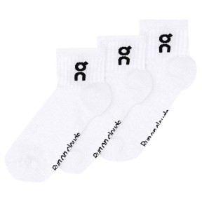 On Logo Mid 3P Cotton Socks - Unisex