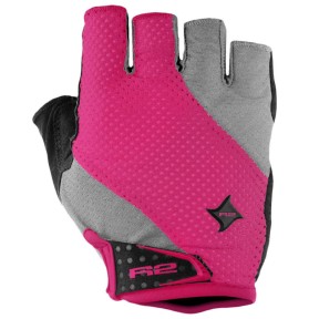R2 Ribbon Womans Bike Gloves, Pink/Grey