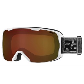 Relax Ace Ski Goggles, Matte White, Brown