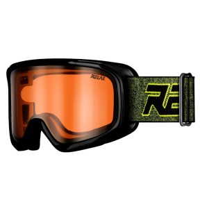 Relax Bunny Kids Ski Goggles, Shiny Black, Orange