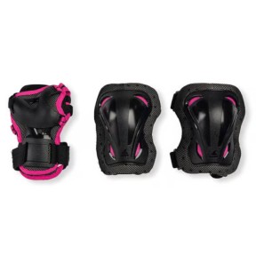 Rollerblade Skate Gear Junior 3 Pack, Black/Pink