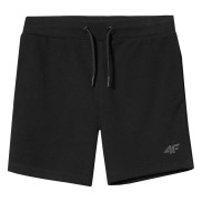 4F M048 Boys Sweat Shorts, Black