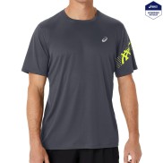 Asics Icon SS Men's Top, Carrier Grey/Safety Yellow