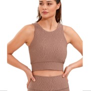 Endurance Alma Women's Bra, Deep Taupe