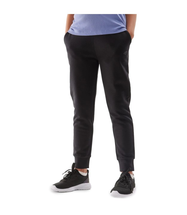 4F TTROF515 Girls Joggers Sweatpants, Black