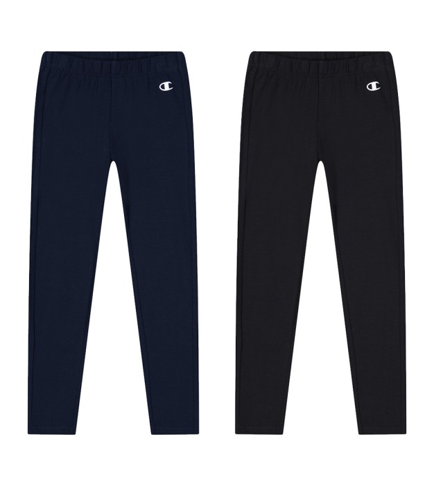 Champion Legacy 2Pack Girls Leggings, Black/Navy