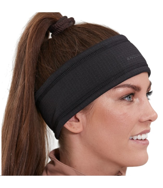 Endurance Nevier Waffle Headband, Black