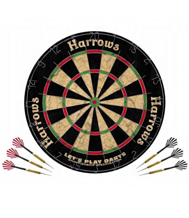 Harrows LET's PLAY DARTS Dartboard  