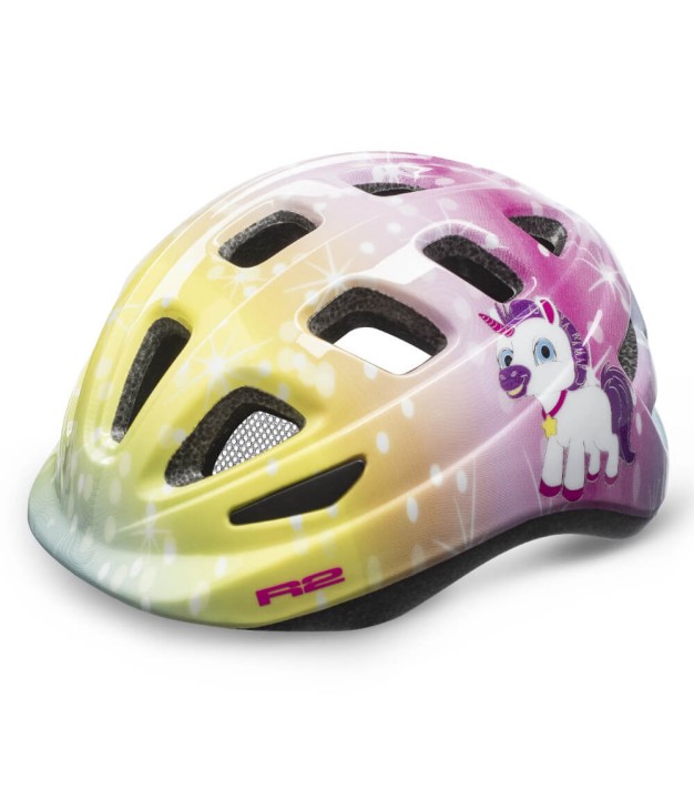 R2 Bunny Kids Helmet, Glossy Multicolor