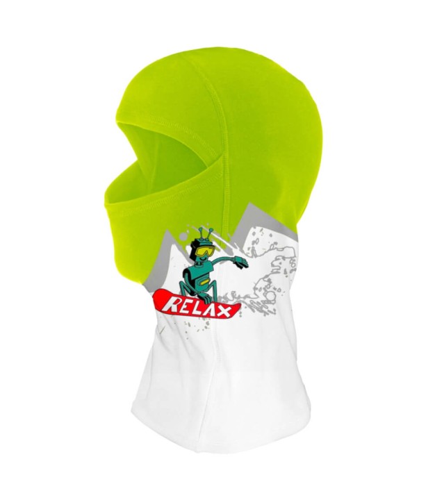 Relax Winter Balaclava Shield Kids, Green/White
