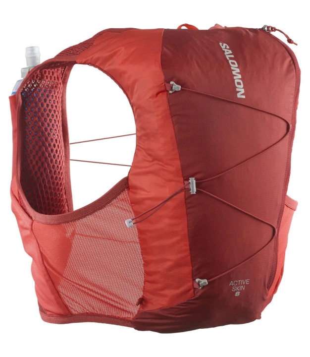 Salomon Active Skin 8 Vest, red dahlia/high risk red