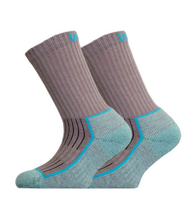 UphillSport Saana Jr Hiking Socks With Merino, Grey/Green